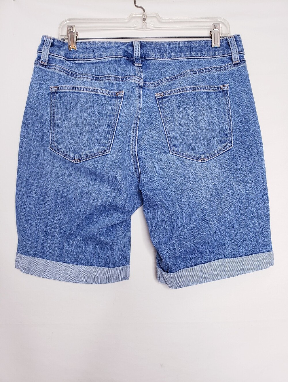 Talbots Flawless Girlfriend Short Stretch Cuffed Denim Jean Shorts Womens Size 6 - Picture 4 of 10